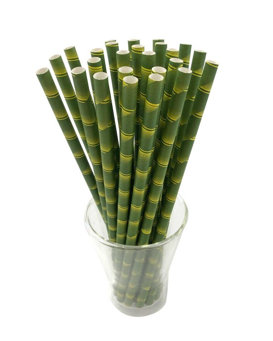 Paper straw, colorful, 6 mm (50 pcs.)