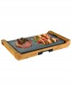 Electric grill with bamboo tray Electric grill with bamboo tray