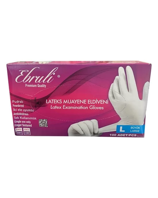 Fehér latex kesztyű M (100 db) Fehér latex kesztyű M (100 db)