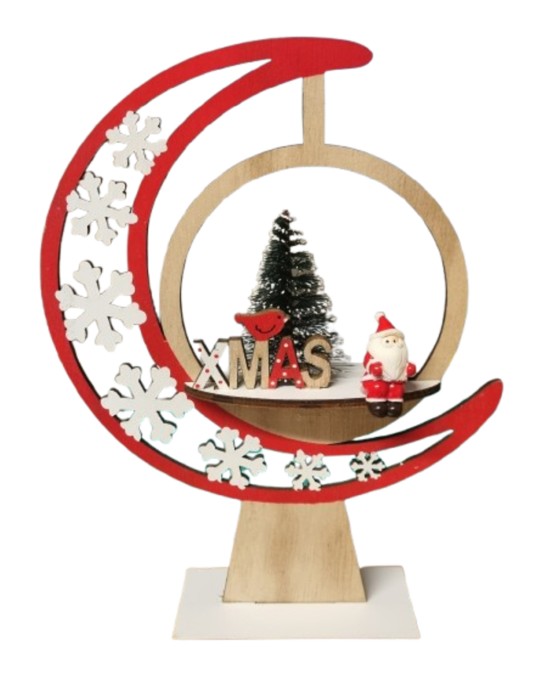 Christmas Decoration with "XMAS" Sign and Figures Christmas Decoration with "XMAS" Sign and Figures