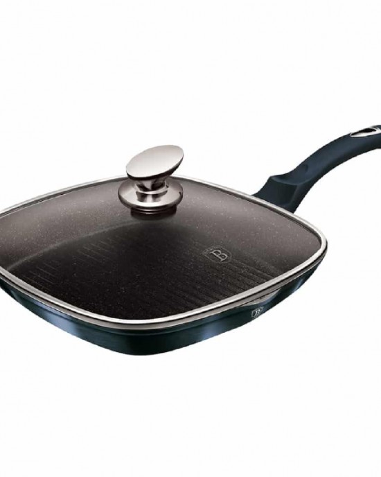 Berlinger Haus grill pan with lid- blue Berlinger Haus grill pan with lid- blue